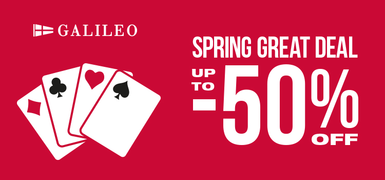 Galileo spring great deal up to -50 off%
