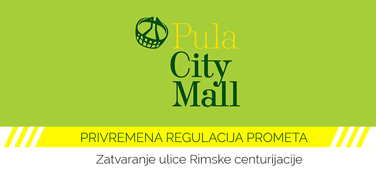 Alternativni prilaz u Pula City Mall iz smjera Ulice Rimske centurijacije