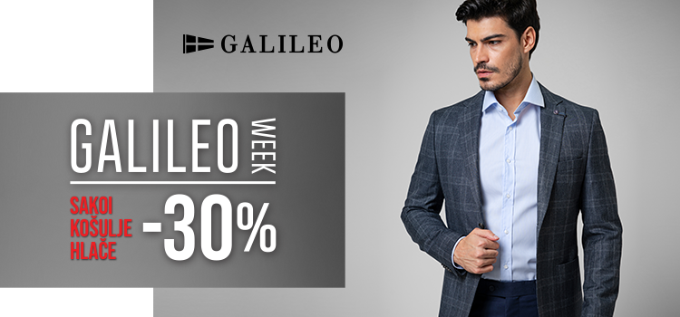 [Galileo week od 06.03. do 12.03] -30% sakoi, košulje, hlače!