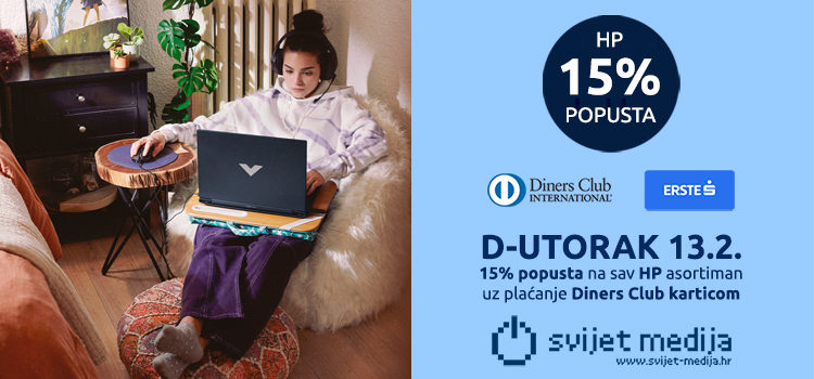D-UTORAK 13.2. | 15% popusta na sav HP asortiman uz plaćanje Diners Club karticom